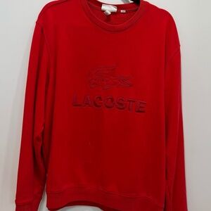 Men's Lacoste Red Sweatshirt size US XXL Fr 7